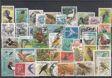 Birds 40 Different Stamps Lot