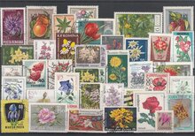 Flowers, Fruits, Plants 35 Different Stamps Lot