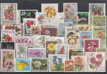 Flowers, Fruits, Plants 35 Different Stamps Lot