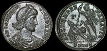 Constantius II. AD 337-361. Æ Centenionalis 23mm, 4.39 g. Nicomedia