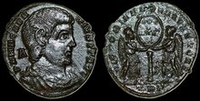 Magnentius. AD 350-353. Æ Centenionalis 22mm, 4.95 g. Trier