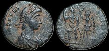 Honorius. AD 393-423. Æ 17mm, 2.12 g. Nicomedia