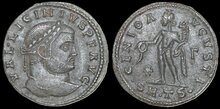 Licinius I. AD 308-324. Æ Follis 24mm, 5.91g. Thessalonica