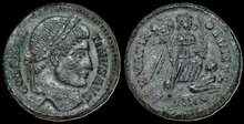 Constantine I. AD 307/310-337. Æ Follis 19mm, 2.83 g. Sirmium