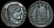 Constantine I. AD 307/310-337. Æ Follis 18mm, 2.36 g. Cyzicus