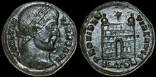 Constantine I. AD 307/310-337. Æ Follis 18mm, 3.75 g. Thessalonica