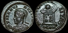 Constantine II. As Caesar, AD 316-337. Follis 18mm, 2.87 g. London