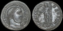 Maximinus II. AD 310-313. Æ Follis 23mm, 6.59 g. Nicomedia