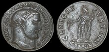 Maximinus II. AD 310-313. Æ Follis 21mm, 5.82 g. Nicomedia