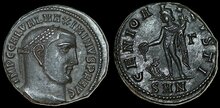 Maximinus II. AD 310-313. Æ Follis 20mm, 5.05 g. Nicomedia