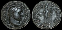 Maximinus II. AD 310-313. Æ Follis 23mm, 7.94 g. Cyzicus