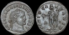 Maximinus II. Caesar. 305-309 AD. Æ Follis, 27mm, 6.61 g. Cyzicus