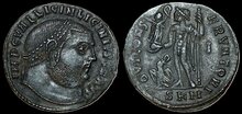 Licinius I. AD 308-324. Æ Follis 22mm, 3.09 g. Cyzicus