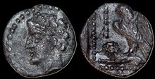 Cilicia, Uncertain. 4th century BC. AR Obol 11mm, 0.47 g. Eagle