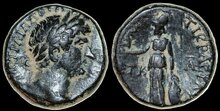 Cappadocia, Tyana. Hadrian. AD 117-138. Æ 18mm, 7.20 g. Athena