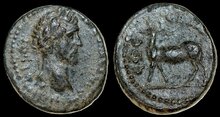 Ionia, Ephesus. Antoninus Pius. AD 138-161. Æ 19mm, 4.37 g. Stag