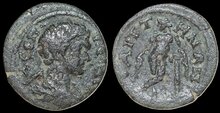 Lydia, Saitta. Geta. AD 198-209. Æ 17mm, 2.45 g. Apollo