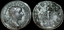 Gordian III. AD 238-244. AR Antoninianus 23mm, 4.91 g. Rome Virtus