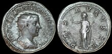 Gordian III. AD 238-244. AR Antoninianus 22mm, 5.27 g. Rome Pax