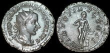 Gordian III. AD 238-244. AR Antoninianus 23mm, 4.13 g. Rome Hercules