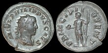 Philip II. As Caesar, AD 244-247. AR Antoninianus 23mm, 3.80 g. Rome