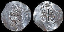 Utrecht, Bisdom. Bernold. 1027-1054. AR Denar 18mm, 1.13 g. Deventer