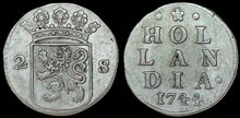 Holland. 1581-1795. Dubbele Wapenstuiver 1785. CNM 2.28.118