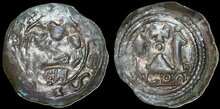 Salzburg Kärnten Friesach. Adalbert II. von Böhmen. 1168-1200. Pfennig ND. CNA Ca9