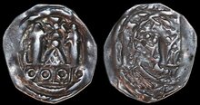 Salzburg Kärnten Friesach. Adalbert II. von Böhmen. 1168-1200. Pfennig ND. CNA Ca9