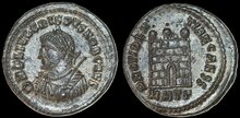 Crispus. Caesar, AD 316-326. Æ Follis 20mm, 3.90 g. Heraclea