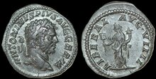 Caracalla. AD 198-217. AR Denarius 19mm, 2.65 g. Rome Liberalitas