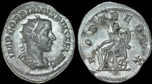 Gordian III. AD 238-244. AR Antoninianus 23mm, 4.06 g. Rome Fortuna