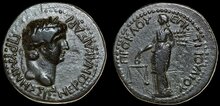 Phrygia, Prymnessus. Nero. AD 54-68. Æ 22mm 5.65 g. Dikaiosyne