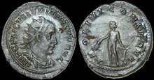 Valerian I. AD 253-260. AR Antoninianus 23mm, 4.08 g. Rome Apollo