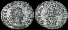 Gallienus. AD 253-268. AR Antoninianus 22mm, 2.77 g. Colonia Agrippinensis Trophy