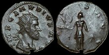 Claudius II Gothicus. AD 268-270. Antoninianus 17mm, 2.49 g. Rome Spes