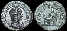 Julia Domna. Augusta, AD 193-217. AR Antoninianus 23mm, 5.30 g. Rome Venus