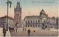 CZECHOSLOVAKIA-Praha-Prasna-brana-Representacni-mailed-1925-Vintage-Postcard