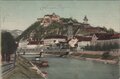 AUSTRIA-Graz-Albrechtsbrucke-mit-Schlossberg-u.-Mur-mailed-1907-Vintage-Postcard