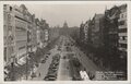 CZECHOSLOVAKIA-Prag-Wenzelplatz-mailed-1937-Vintage-Postcard