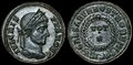 Crispus. Caesar-AD-316-326.-Æ-Follis-18mm-2.99-g.-Siscia-Wreath