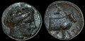 Euboia-Histiaia. 4th-3rd-centuries-BC.-Æ-13mm-2.10-g.-Bull