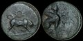 Caria-Kaunos. Circa-350-300-BC.-Æ-12mm-1.03-g.-Bull