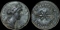 Macedon-Koinon-of-Macedon.-Faustina-Junior. Augusta-AD-147-175.-Æ-24mm-11.45-g.-Thunderbolt