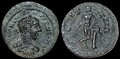 Lydia-Saitta. Elagabalus. AD-218-222.-Æ-16mm-2.37-g. Apollo