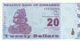 ZIMBABWE P.95 - 20 Dollars 2009 UNC_7